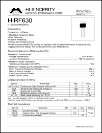 Click here to download HIRF630 Datasheet