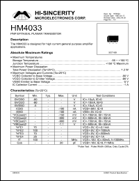 Click here to download HM4033 Datasheet