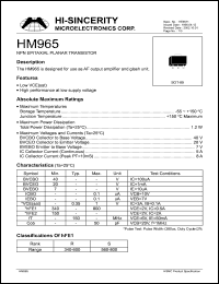 Click here to download HM965 Datasheet