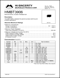 Click here to download HMBT3906 Datasheet