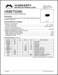 Click here to download HMBT5088 Datasheet