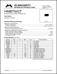 Click here to download HMBT6427 Datasheet