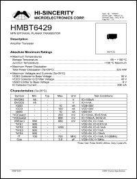 Click here to download HMBT6429 Datasheet