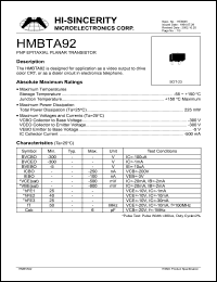 Click here to download HMBTA92 Datasheet