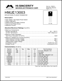 Click here to download HMJE13003 Datasheet