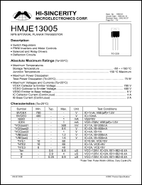 Click here to download HMJE13005 Datasheet
