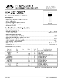 Click here to download HMJE13007 Datasheet