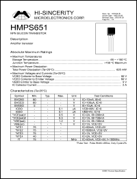 Click here to download HMPS651 Datasheet