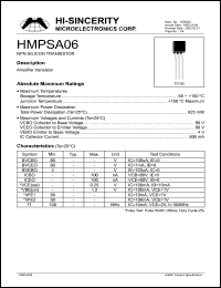 Click here to download HMPSA06 Datasheet