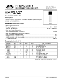 Click here to download HMPSA27 Datasheet