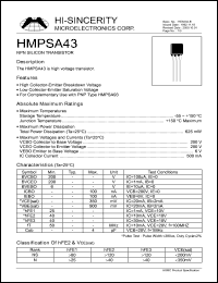 Click here to download HMPSA43 Datasheet