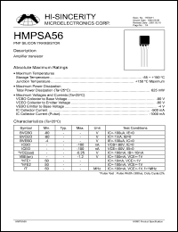Click here to download HMPSA56 Datasheet