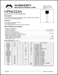 Click here to download HPN2222A Datasheet