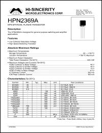 Click here to download HPN2369 Datasheet