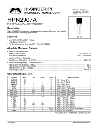 Click here to download HPN2907 Datasheet