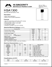 Click here to download HSA1300 Datasheet