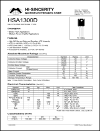 Click here to download HSA1300D Datasheet