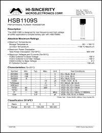 Click here to download HSB1109S Datasheet