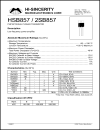 Click here to download HSB857 Datasheet