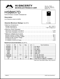 Click here to download HSB857D Datasheet