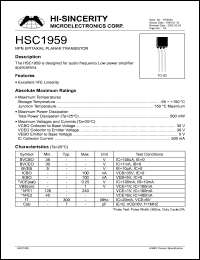 Click here to download HSC1959 Datasheet