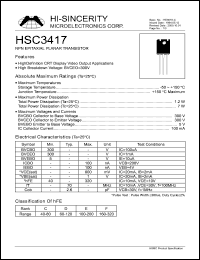 Click here to download HSC3417 Datasheet