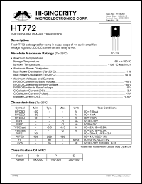 Click here to download HT772 Datasheet