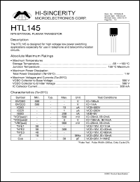 Click here to download HTL145 Datasheet