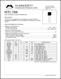 Click here to download HTL194 Datasheet