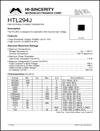 Click here to download HTL294J Datasheet