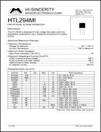 Click here to download HTL294MI Datasheet