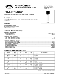 Click here to download HMJE13001 Datasheet