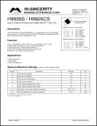 Click here to download H9926S Datasheet