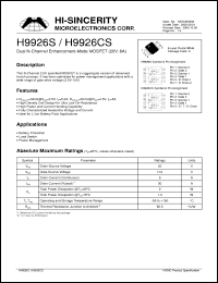 Click here to download H9926CS Datasheet