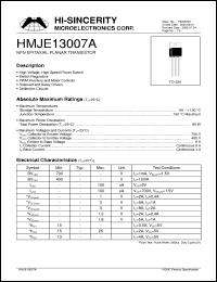 Click here to download HMJE13007A Datasheet
