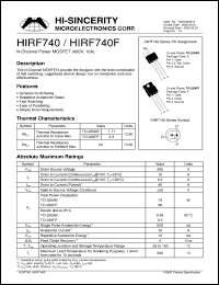 Click here to download HIRF740F Datasheet