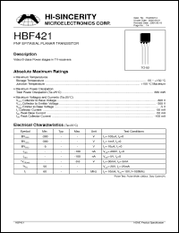 Click here to download HBF421 Datasheet