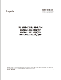 Click here to download HY5DU121622BLTP-X Datasheet