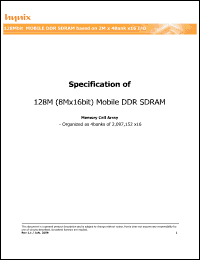 Click here to download H5MS1262EFP-L3M Datasheet