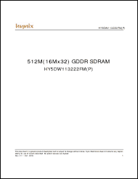 Click here to download HY5DW113222FM Datasheet