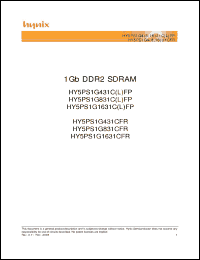 Click here to download HY5PS1G831CLFP Datasheet