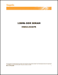 Click here to download H5DU1262GTR-K3 Datasheet