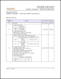 Click here to download HY27US16561A Datasheet