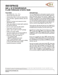 Click here to download IS61SF6432 Datasheet