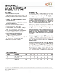 Click here to download IS61LV6432-100PQI Datasheet