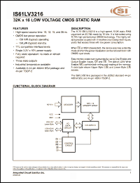 Click here to download IS61LV3216-15K Datasheet