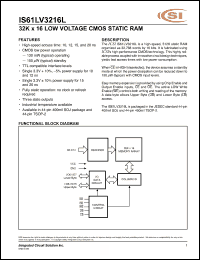 Click here to download IS61LV3216L-12T Datasheet