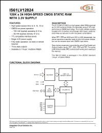 Click here to download IS61LV12824-12B Datasheet