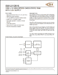 Click here to download IS61LV12816-10K Datasheet