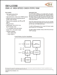 Click here to download IS61LV2568-15T Datasheet